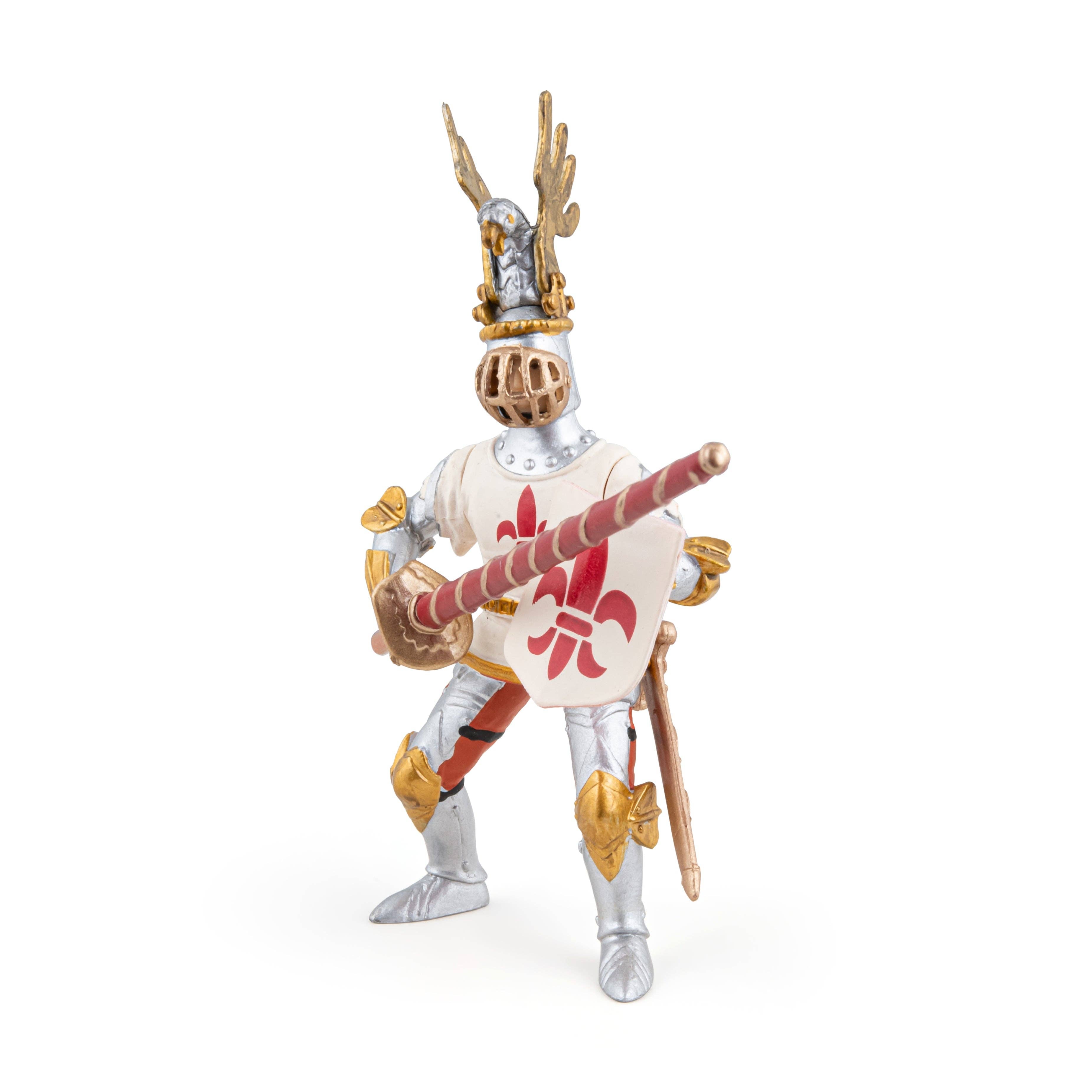 Papo Statuina Cavaliere bianco con giglio