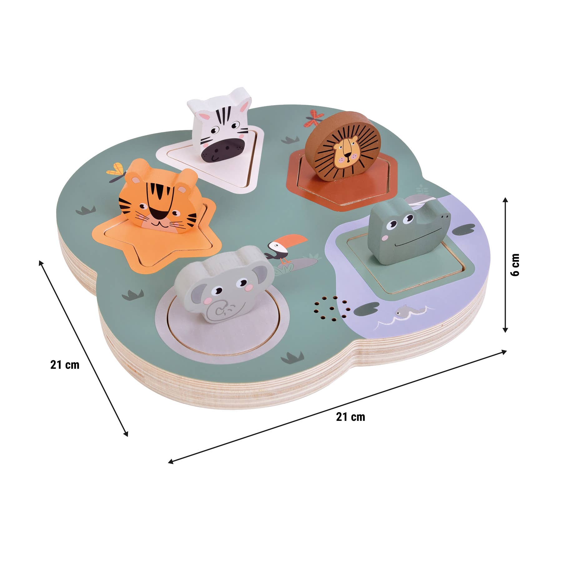 small foot Puzzle 3D suoni degli animali "Safari" | Puzzle | Giocattoli in legno