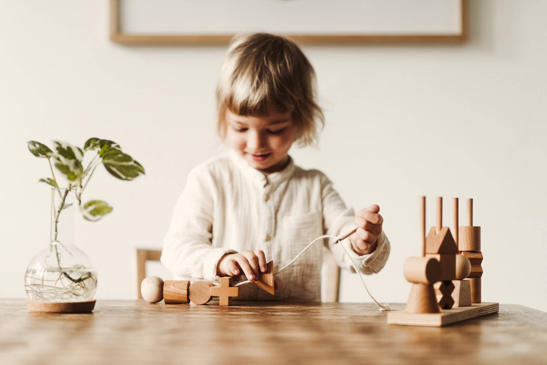 Wooden Story Sp. z o.o. Ago di legno XL - per infilare blocchi