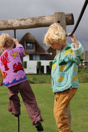 ToutVintage Giacca ricamata in cotone granchio BAMBINI