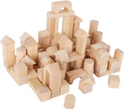 small foot Blocchi di legno naturali, set da 100 pezzi con sacchetto