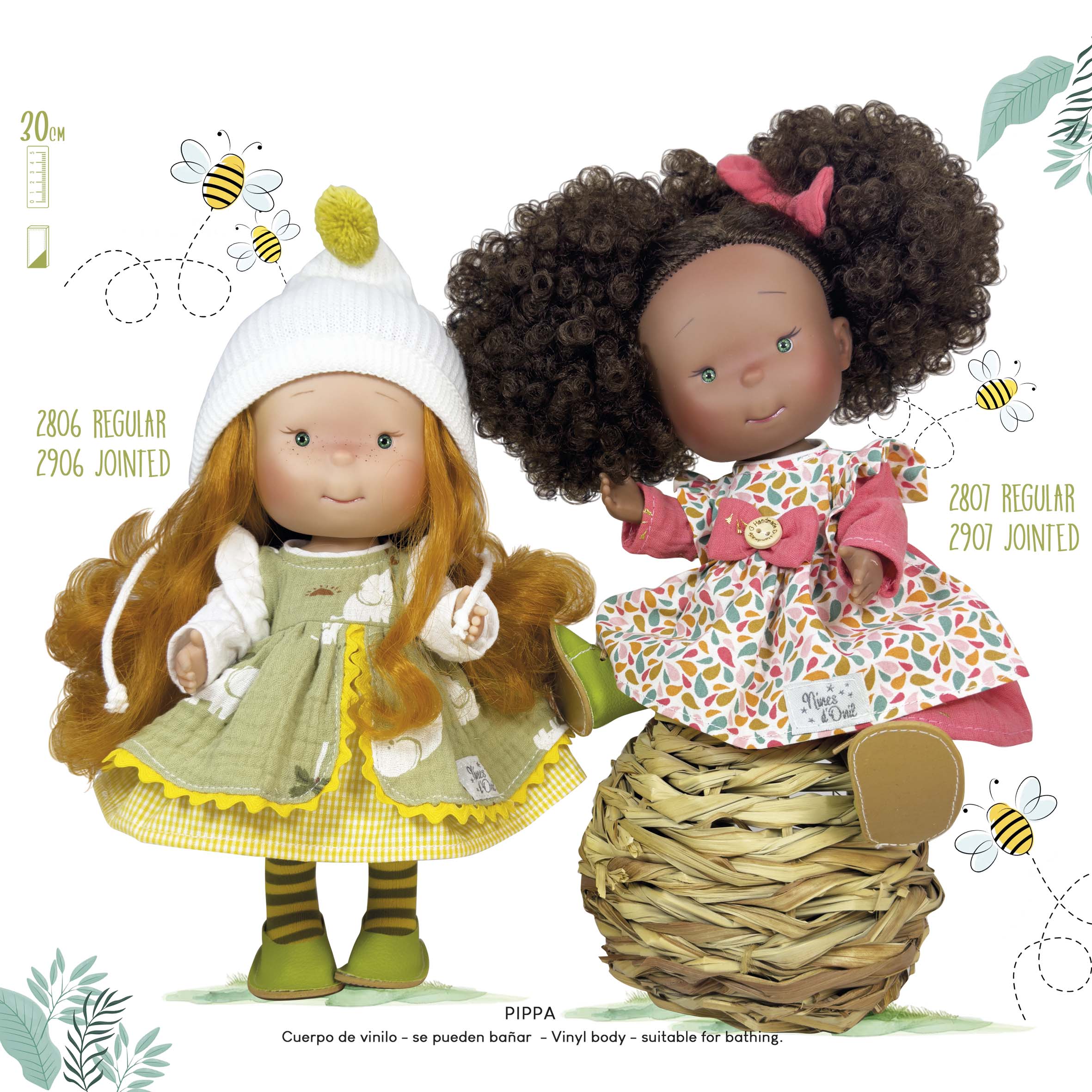 Nines Artesanals d'Onil Dolls Bambola Pippa Mulatta Campagna: NORMALE