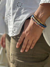 MAISON KIZO Bracciale nepalese perline di vetro E32