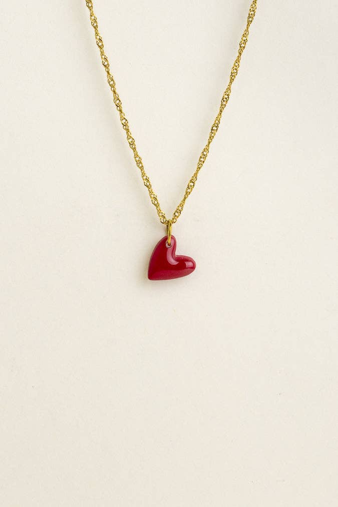 Van Schaaijk Studio Ciondolo Jolie - Ciliegia: Yes / Gold