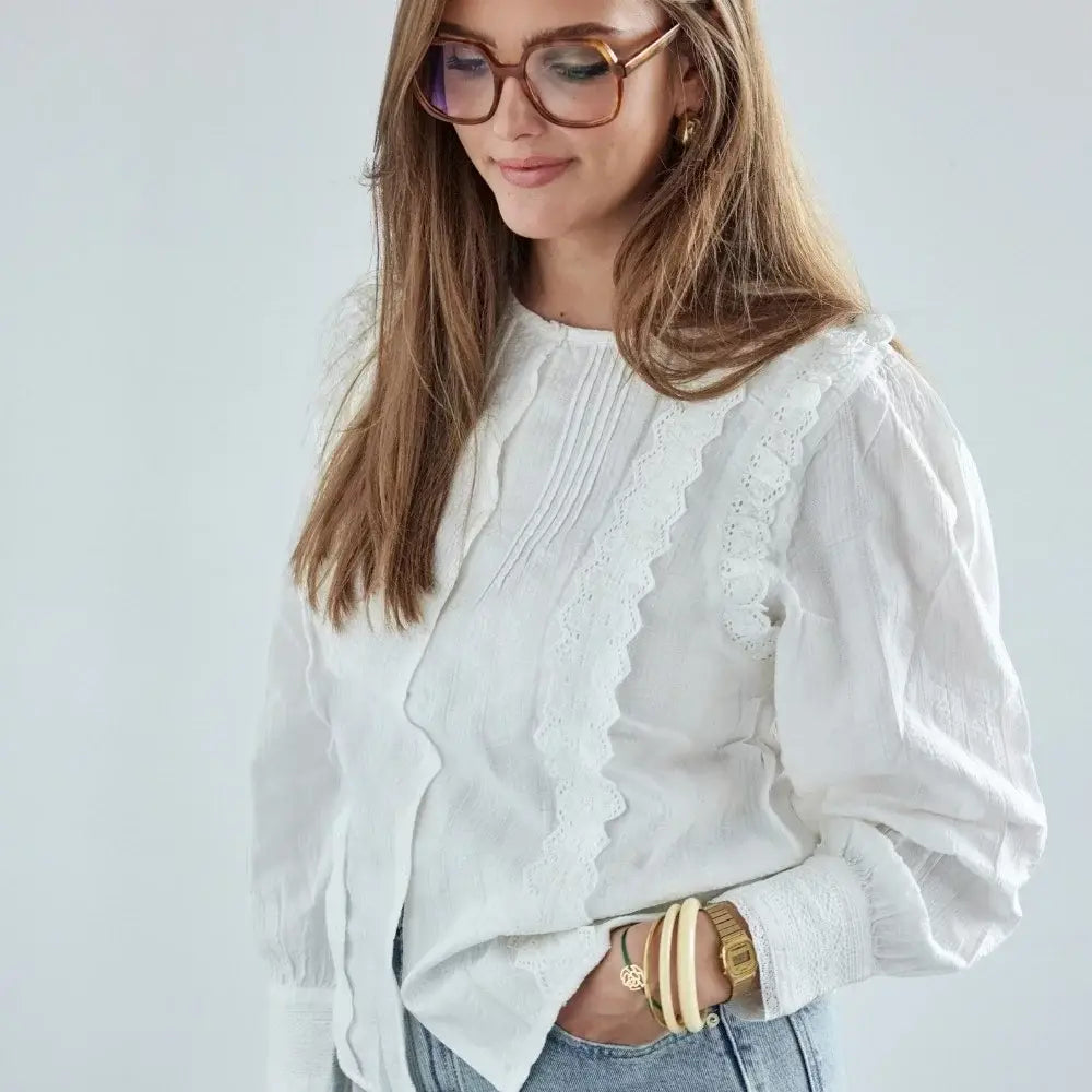 Bonheur du Jour Blusa donna Isla - Bianco