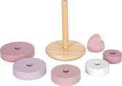 small foot Torre impilabile rosa | Giochi di impilamento | Gioco in legno