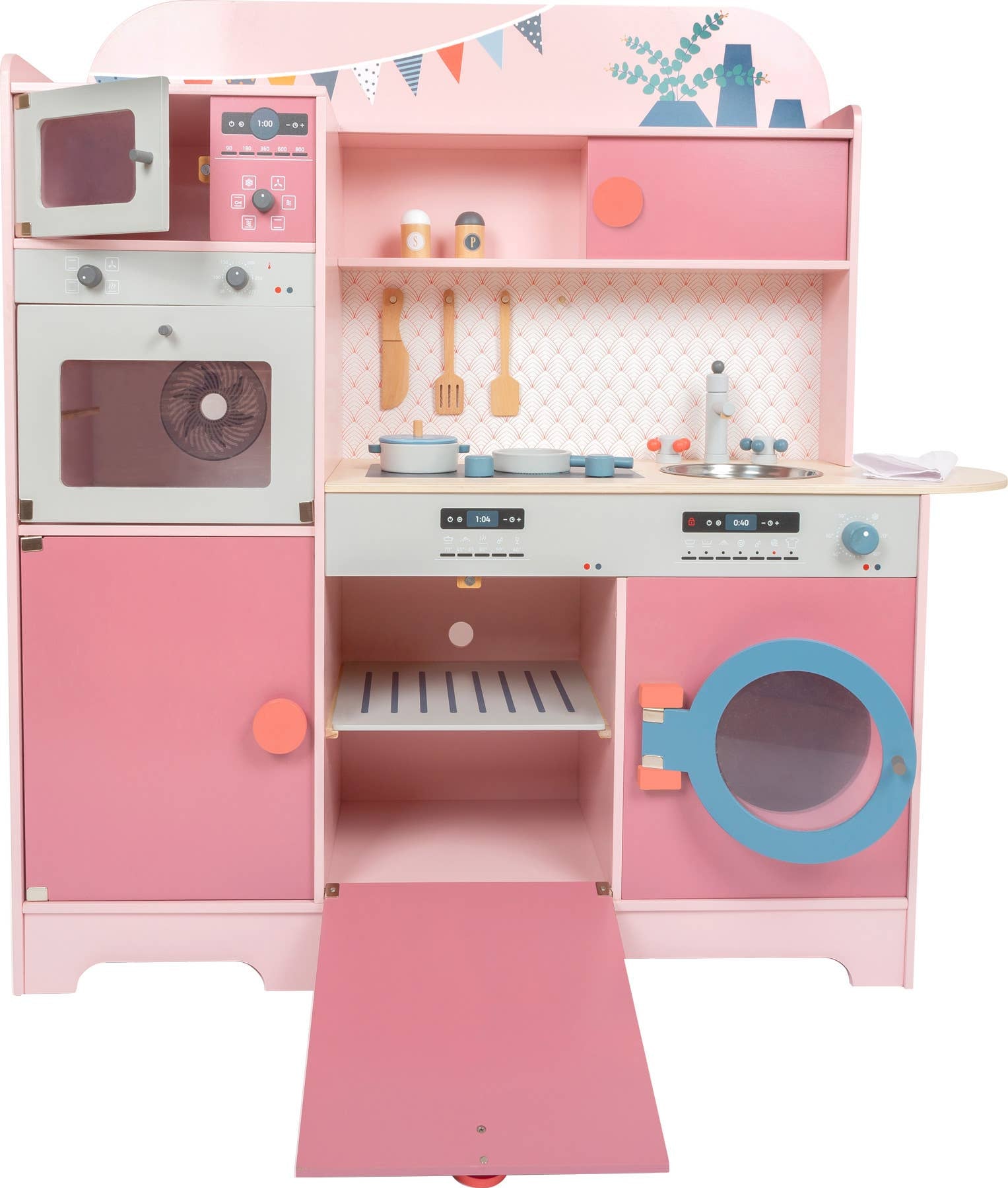 Small foot Cucina giocattolo rosa gourmet per bambini in legno | Kaufmannstäden