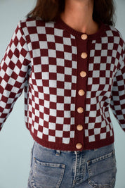 MindTraveler Cardigan Martina Borgogna e Celeste