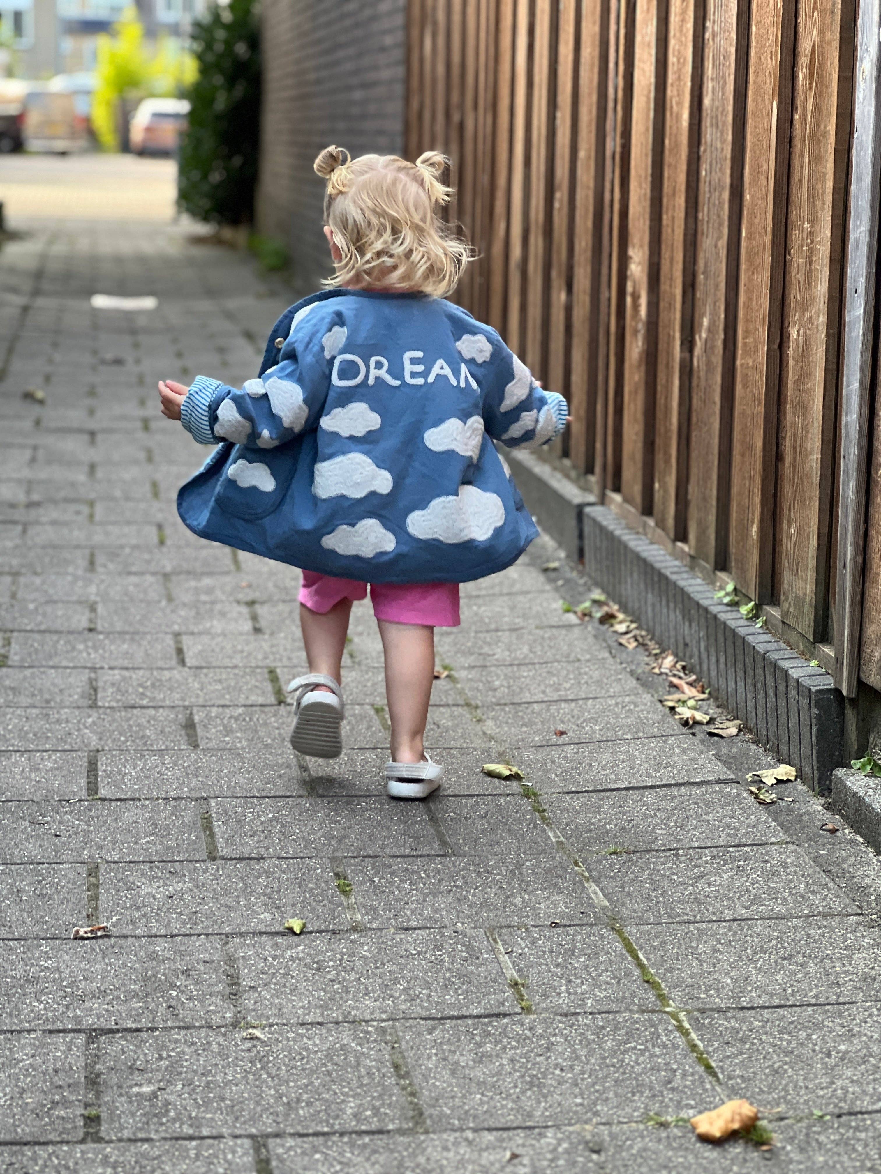 ToutVintage Giacca ricamata in cotone nuvola BAMBINI