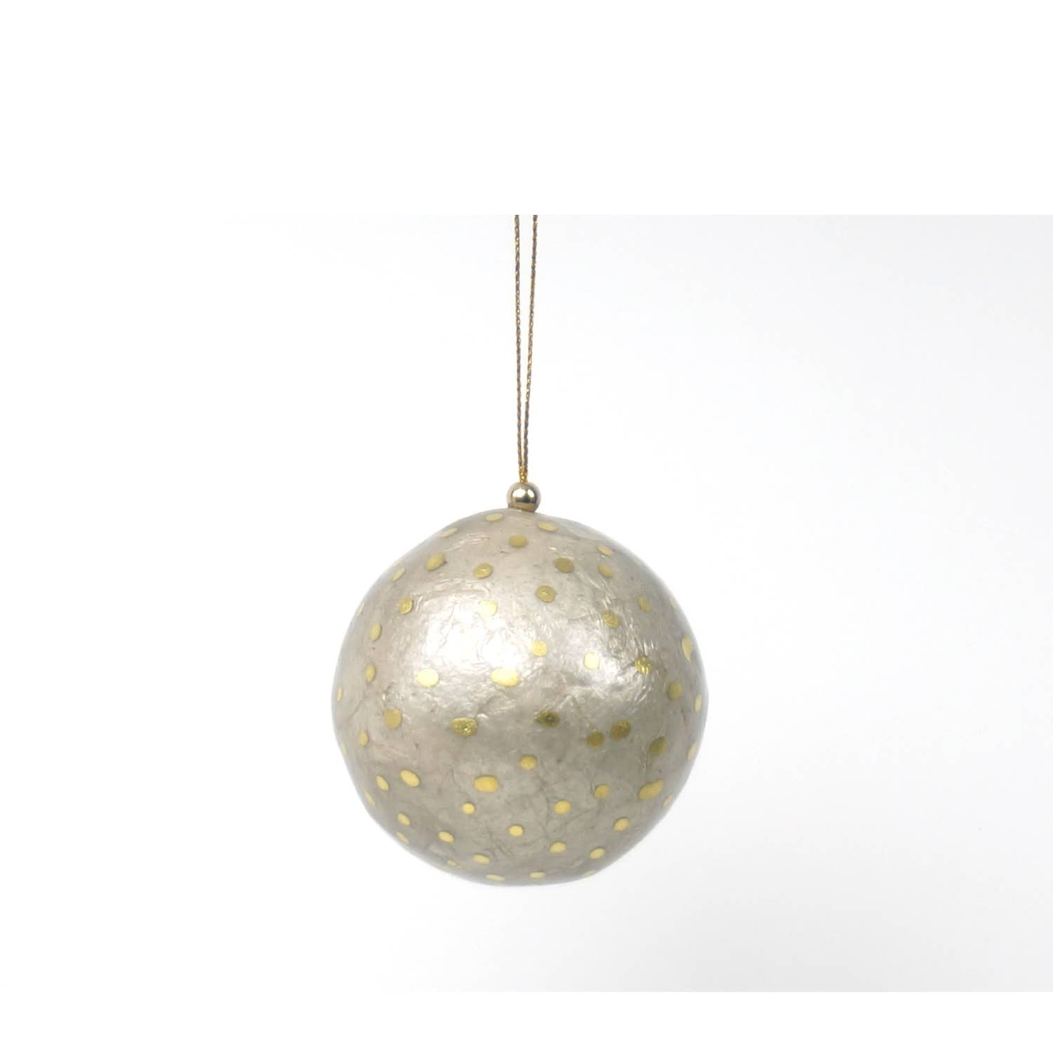 Kinta Palla di Natale con cappuccio, pois e dettagli dorati, 6 cm: Blu Sera