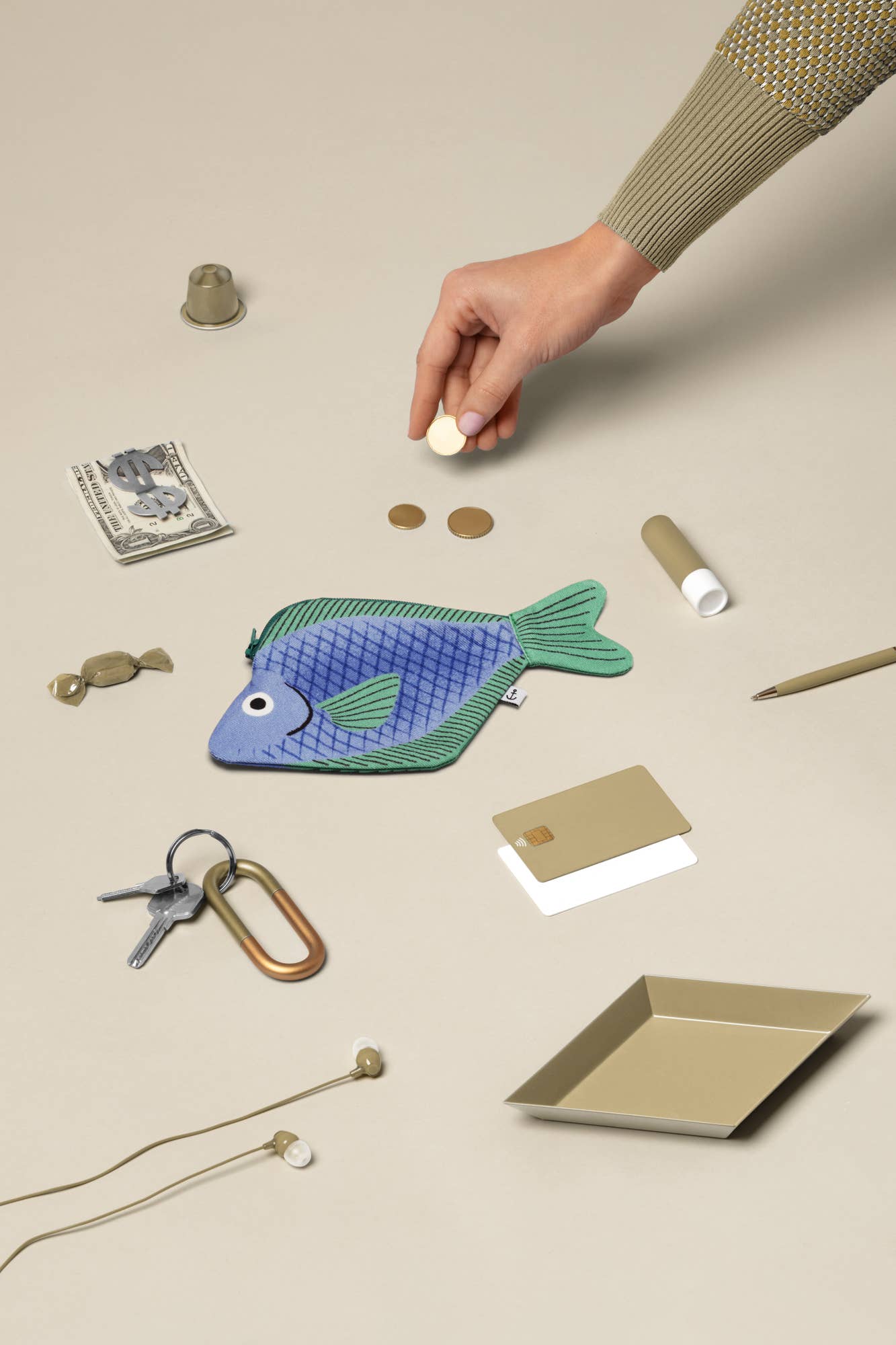 Don Fisher Borsa o portachiavi Seabream (lilla)