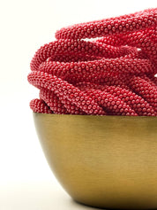 Bracciale nepalese Rosso lampone B49