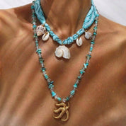 Goupi Lab Collane sirena mediterranee con conchiglie e stelle marine: Starfish Necklace