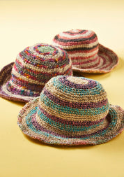 Namaste Cappello in canapa a righe