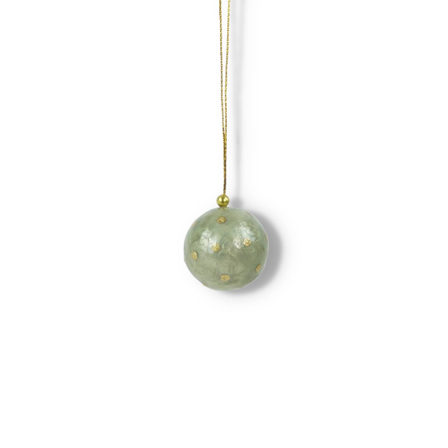 Kinta Pallina di Natale con cappellino a pois, finitura oro, 3 cm: Blu Sera