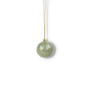 Kinta Pallina di Natale con cappellino a pois, finitura oro, 3 cm: Bianco