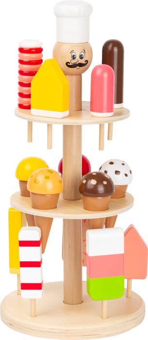Small foot Stand per gelati Luigi in legno massello