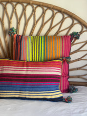 SOUK in the CITY Cuscini MOUIRA Multi Stripe & Pompom - 50/50