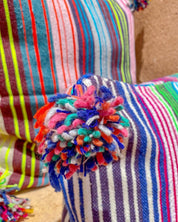 SOUK in the CITY Cuscini MOUIRA Multi Stripe & Pompom - 50/50