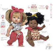 Nines Artesanals d'Onil Dolls Bambola JOY Emily, 37 cm in vinile anatomica e lavabile: ZAINO