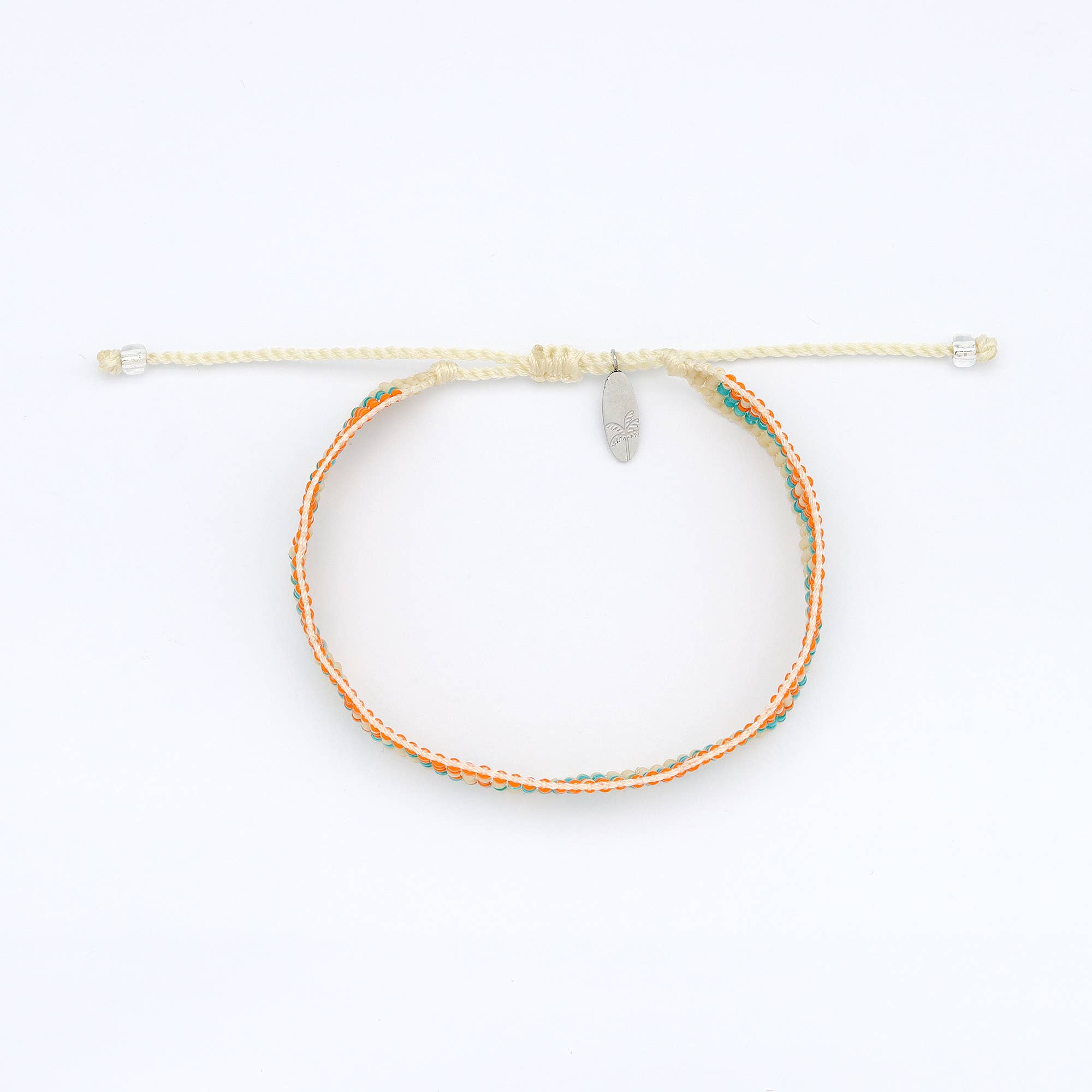 Pineapple Island Braccialetto Ondulato con Perline Melayang: Arancia