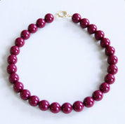 Bazou Collana con perline XXL - ciliegia