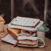 GRECH  & CO Astuccio a Due Scomparti | Lille Cottage Club: Sienna a quadretti