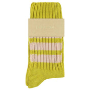 ESCUYER Calzini a righe da donna - Giallo / Rosa: EU 36/41 UK 3.5/7 US 6/9.5