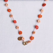 Bazou Collana a forma di margherita — Mix Rosso/Rosa