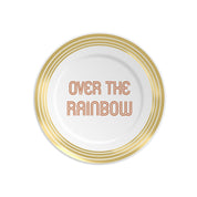 ilaria.i OVER THE RAINBOW - Piatto in porcellana scritta