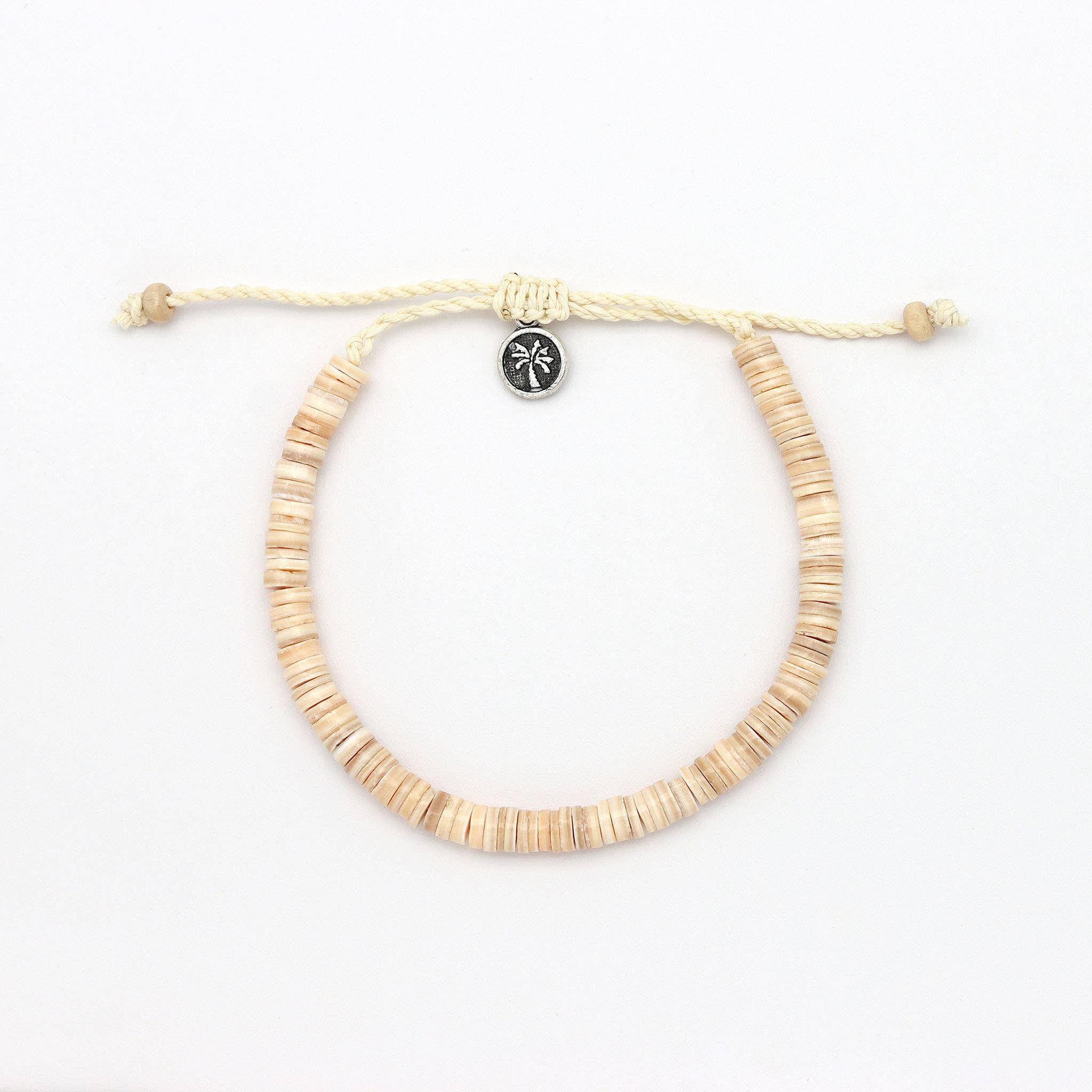 Pineapple Island Cavigliera con Perline Naturali Ahiki: Beige