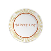 ilaria.i SUNNY DAY - Piatto in porcellana con scritta