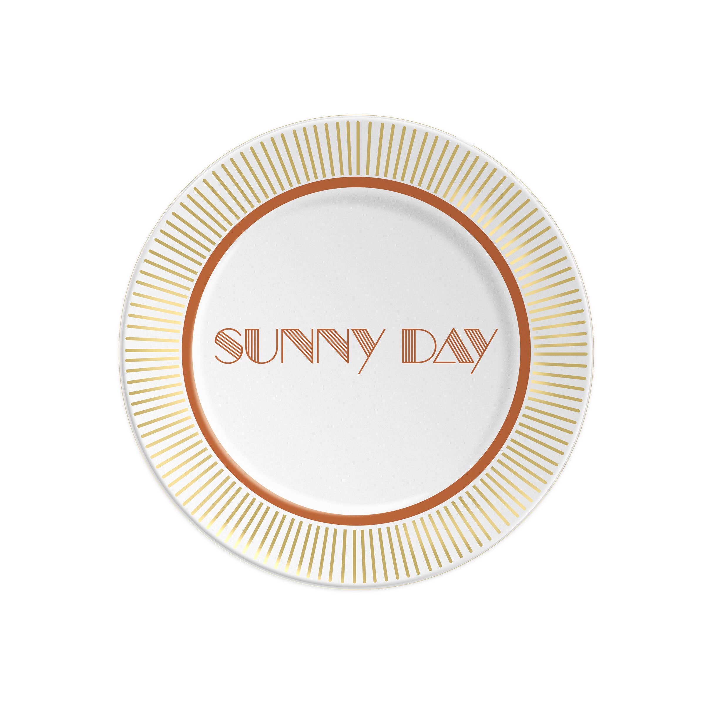 ilaria.i SUNNY DAY - Piatto in porcellana con scritta