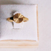 Bazou Anello in acciaio inossidabile con stampa decorata — oro