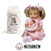 Nines Artesanals d'Onil Dolls BAMBOLA ALEX CON BAMBINO ROSA: CUSTODIA