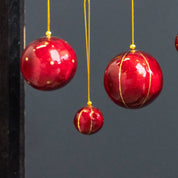 Kinta Cappuccio per pallina di Natale a righe con oro 3 cm: Blu Sera