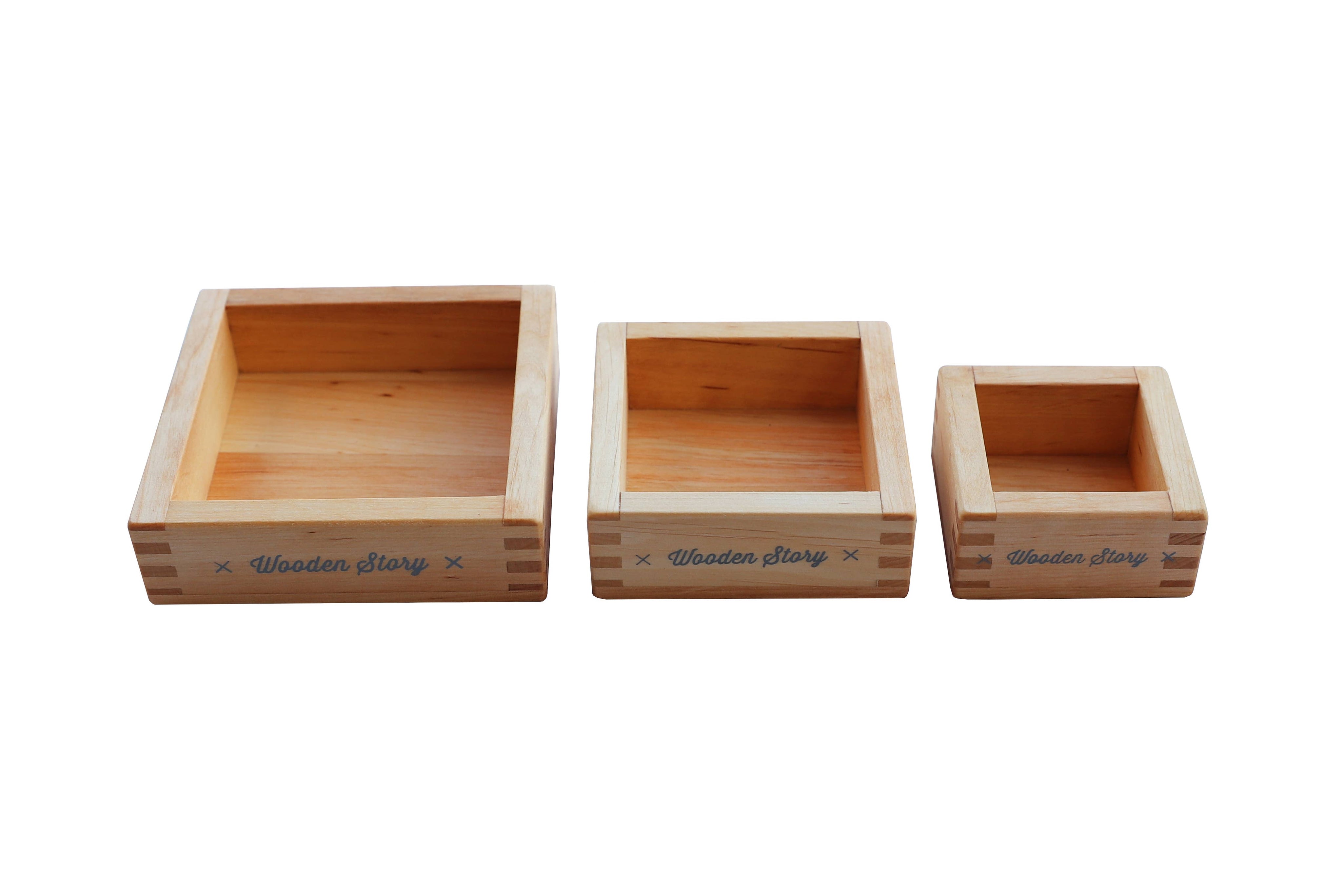 Wooden Story Sp. z o.o. Vassoi di smistamento Montessori - set da 3 pezzi