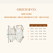 GRECH & CO Costume intero Sweetheart 1 pezzo | UPF + Riciclato - Prato al tramonto