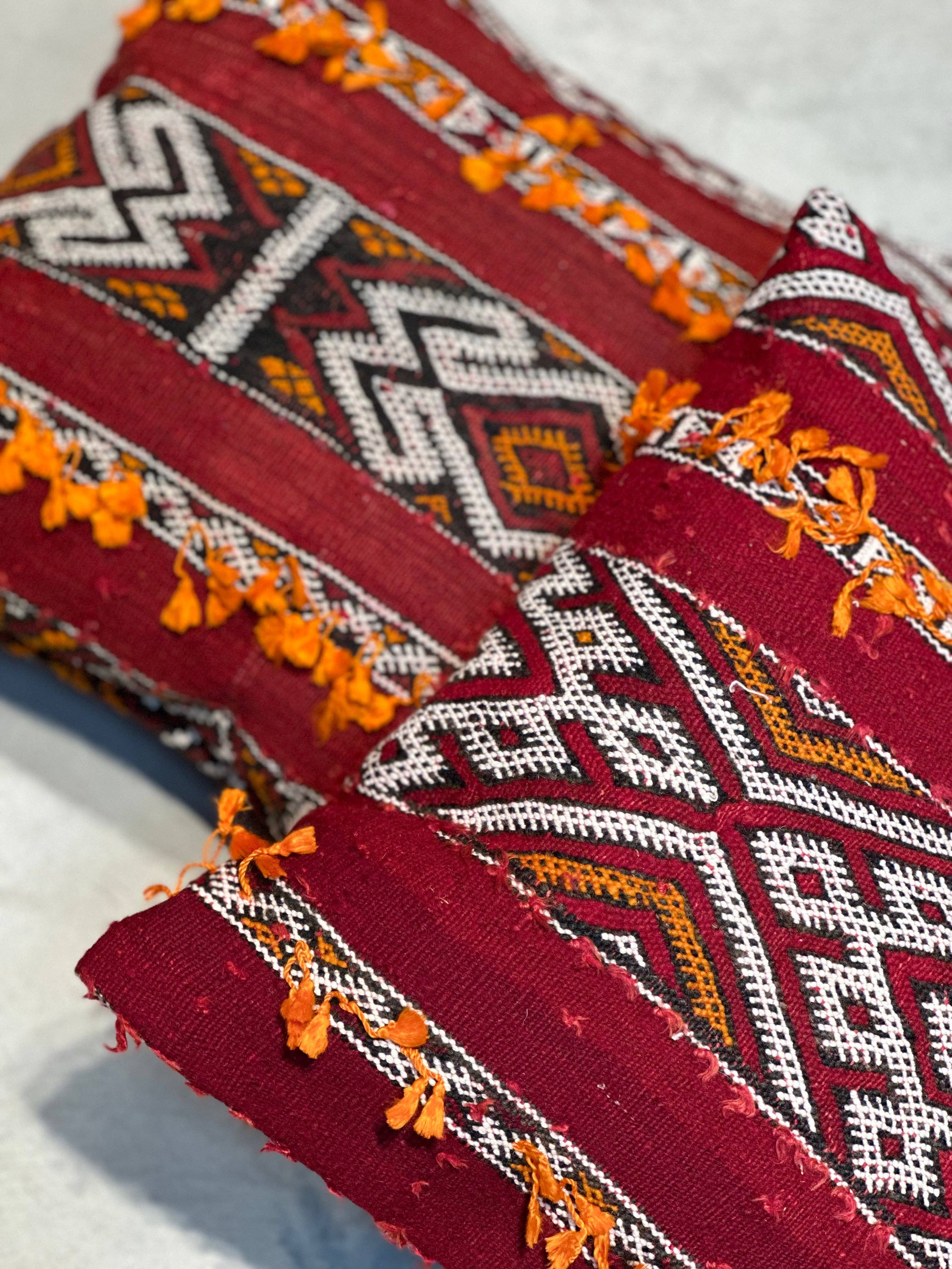 SOUK in the CITY Cuscini ZEMMOUR con nappe arancioni 45/45: Con ripieno
