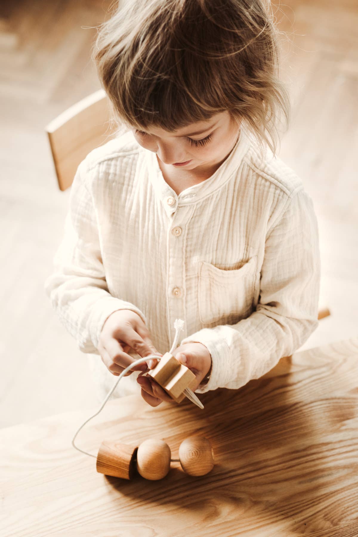Wooden Story Sp. z o.o. Ago di legno XL - per infilare blocchi