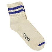 ESCUYER Calzini alla caviglia Ecru/Blu brillante: EU 40/45 UK 6/10 US 6.5/11