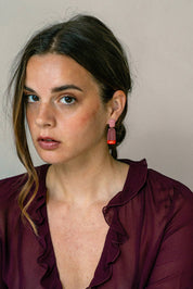 Van Schaaijk Studio Orecchini Juna - Fioritura / Malva / Tramonto