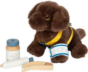 small foot Cucciolo di cane con borsa e kit toelettatura | gioco di ruolo | giocattolo in legno