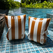 Swim Essentials Fasce da braccio - Marrone/Bianco - Flusso
