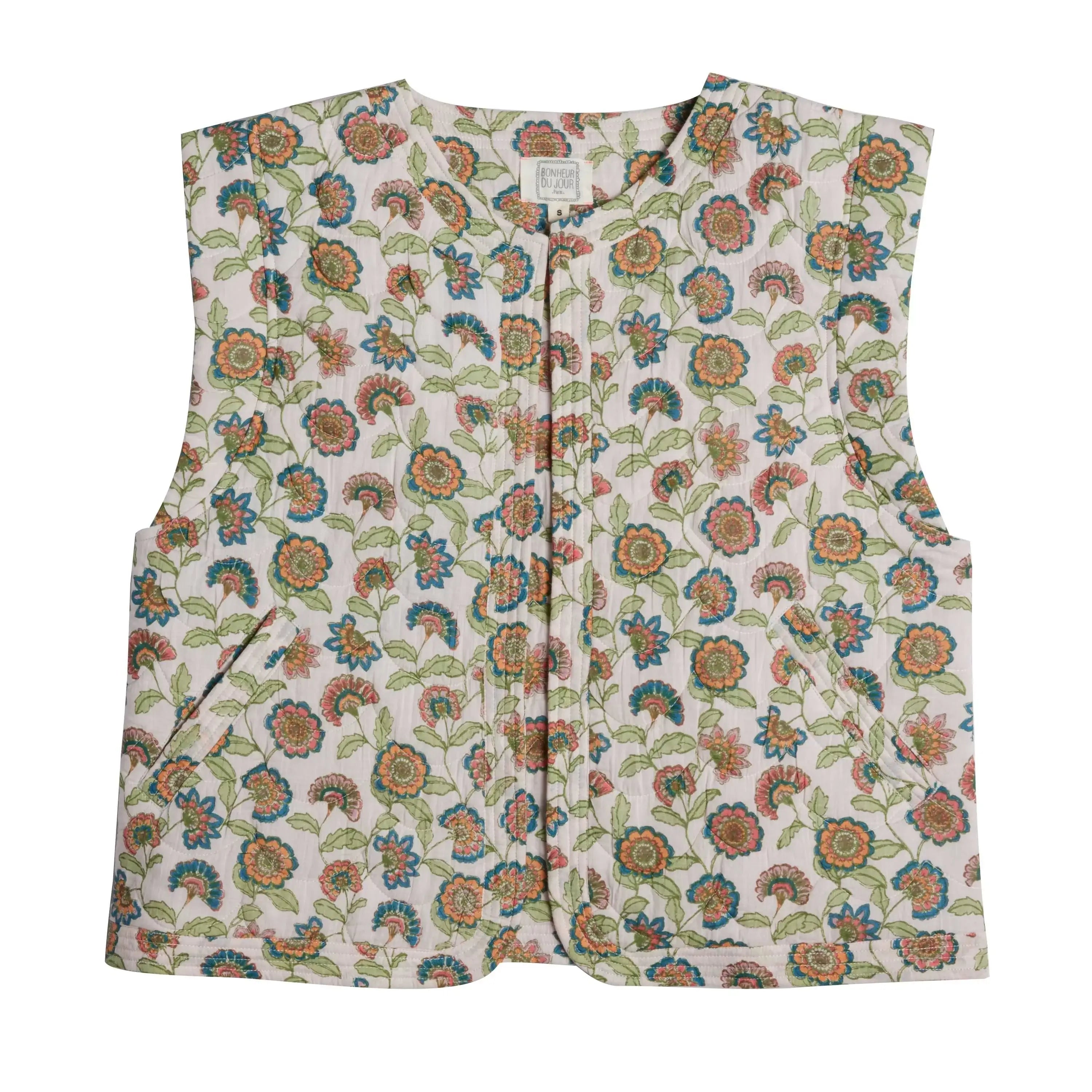 Bonheur du Jour Gilet senza maniche Cherry Donna - Rosa/blu