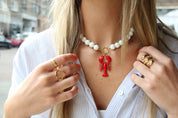 Bazou Ciondolo aragosta XL (pendente per collana con perline XL)