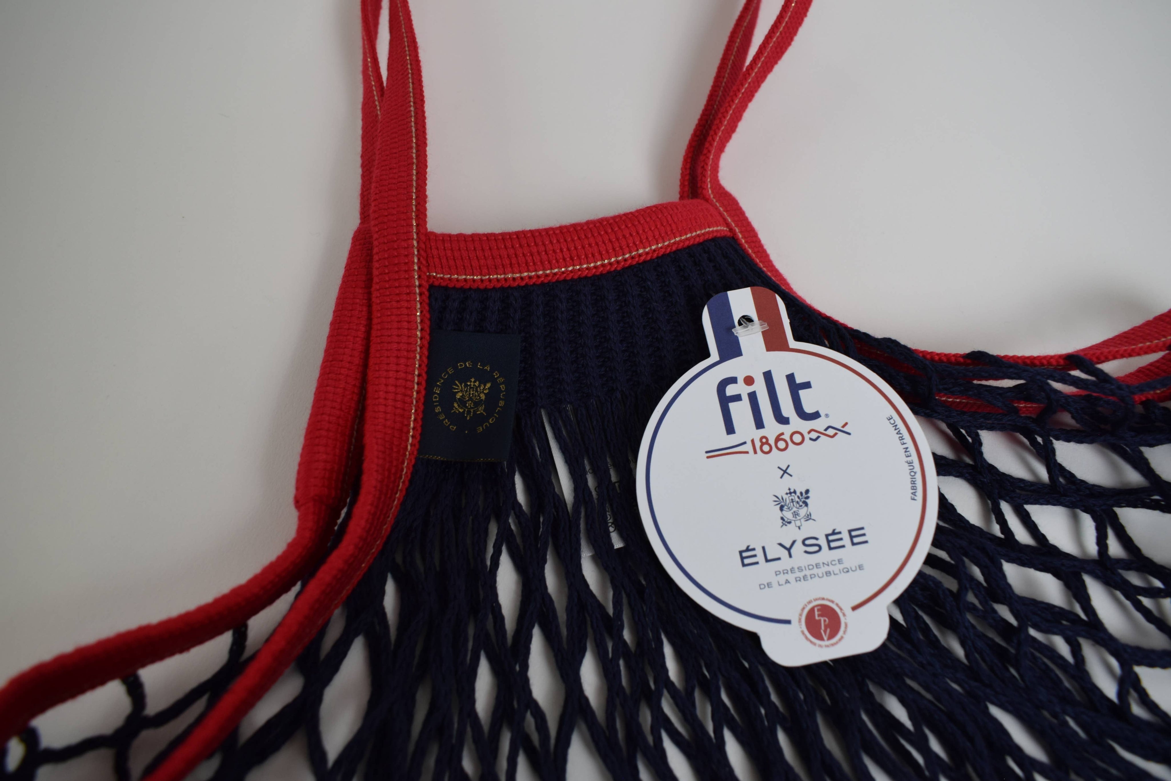Filt1860 Grande rete per la spesa Blu e Rosso ÉLYSÉE X FILT1860