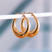 Bazou Creoli in acciaio inossidabile 32 mm «Wide» - Oro