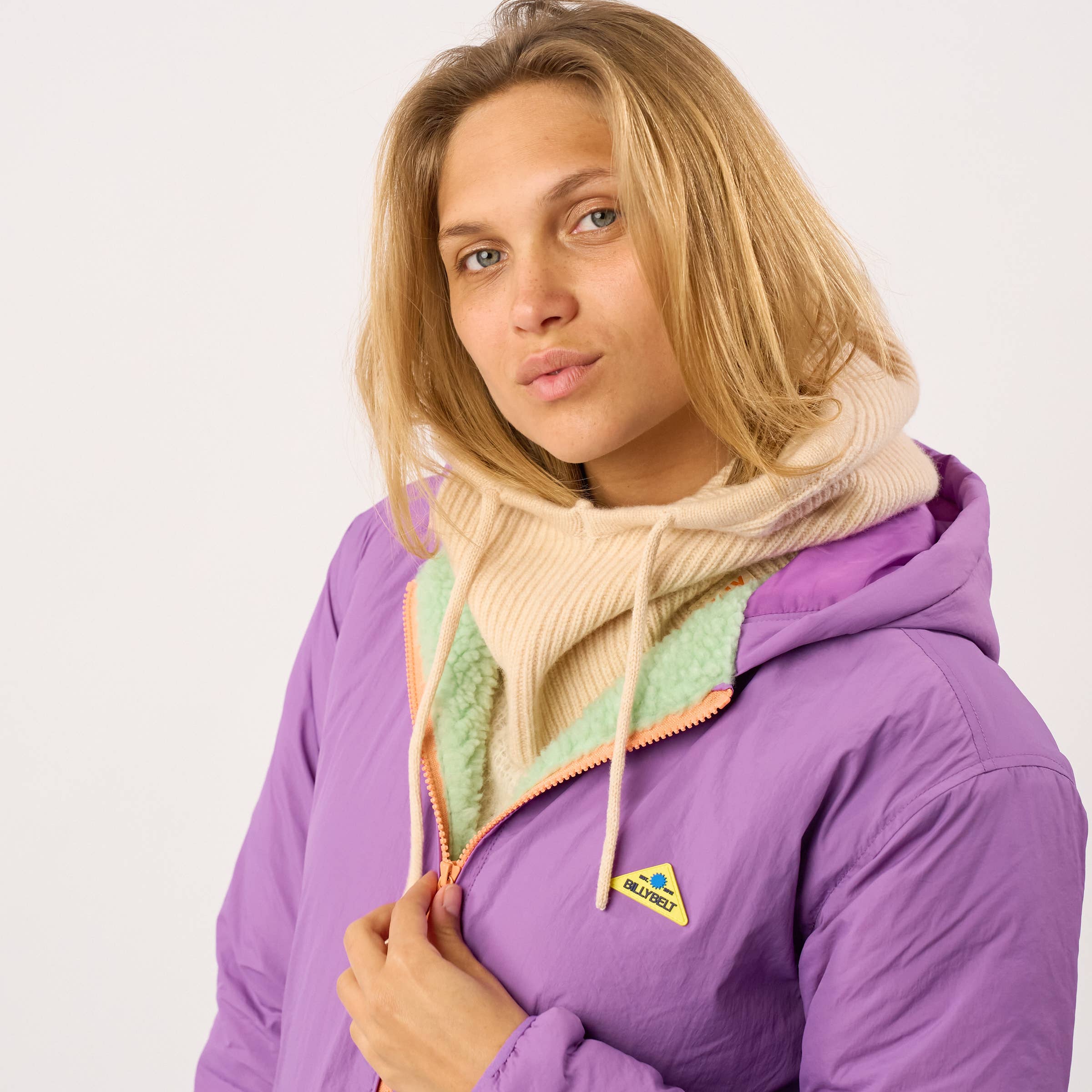 BILLYBELT Passamontagna in 100% lana - Beige: Taille unique