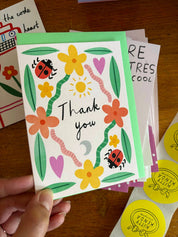 Kitty Kenda Papergoods Biglietto di Auguri da Giardino di Ringraziamento per il Confine